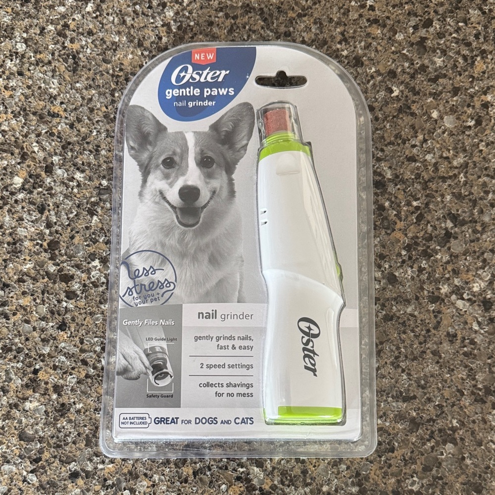 Oster Gentle Paws Nail Grinder - White and Lime w/2 additional grinders